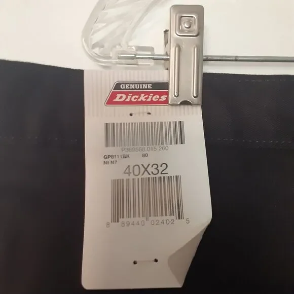 Dickies Twill Work Pants Mens 40X32 Black Flex Workwear Slim Fit Straight EUC - Picture 6 of 10